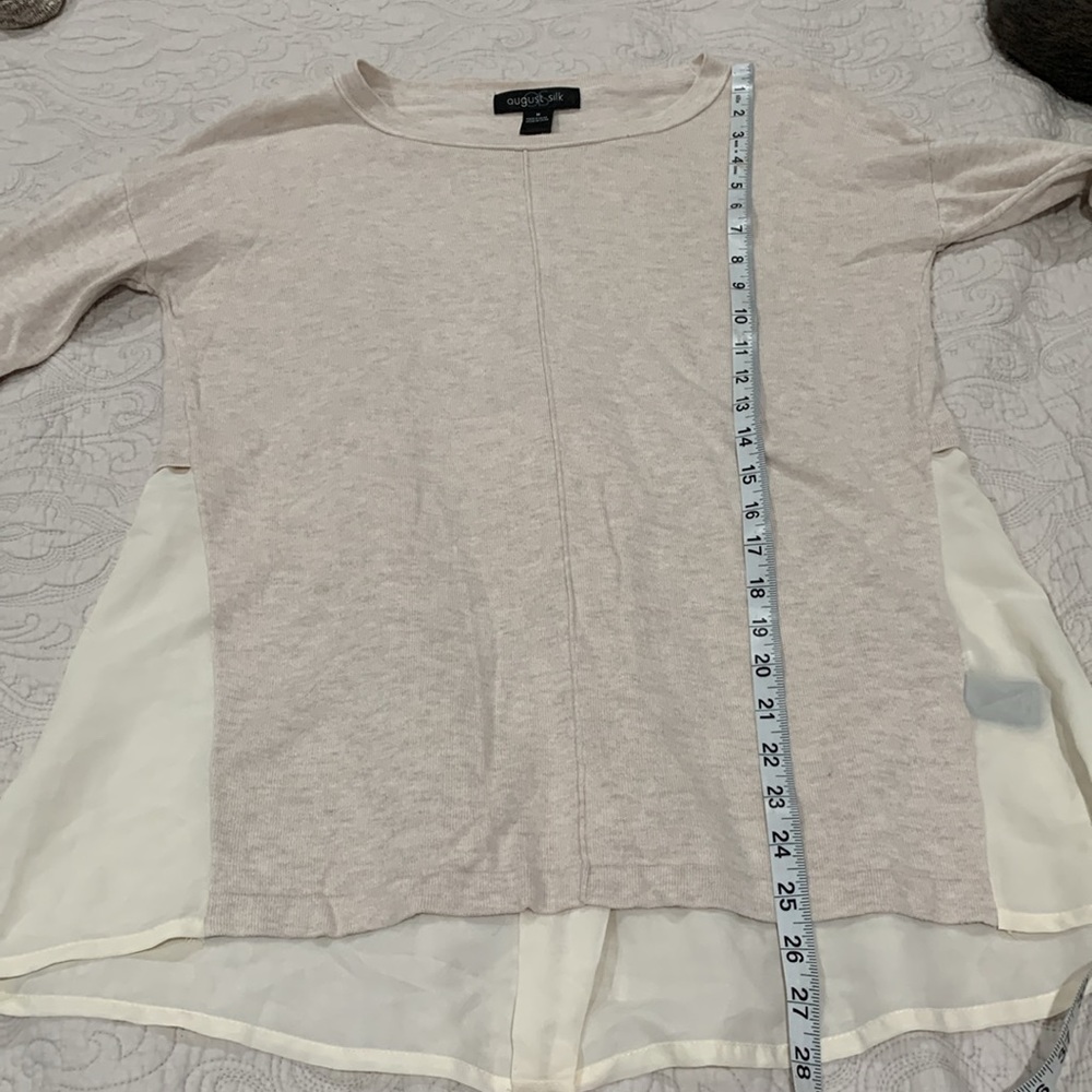 August Silk Sweater with sheer back panel - Picture 5 of 6
